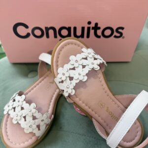 Sandalias Flores Blanco 0105